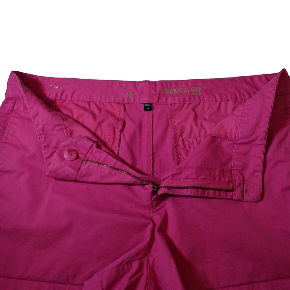 Vintage KHAKIS by GAP Pink Shorts Women’s Sz 16 Summer Vacation Preppy 4" Inseam - Picture 4 of 13